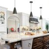 Modern Farmhouse Pendant Lights 3Pack Adjustable Brass Cone-3