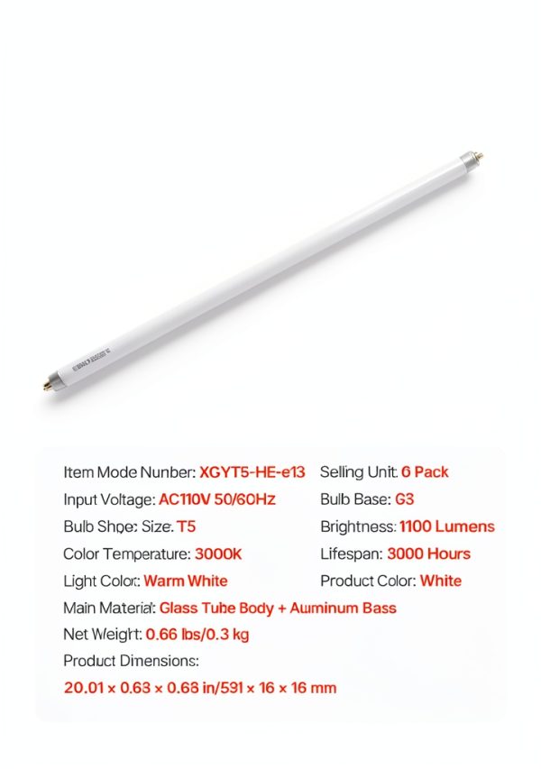 Pavo T5 Fluorescent Bulbs 21 Inch 3000K Warm White Lighting-6