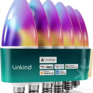 Linkind Smart LED Bulb Color Changing E12 Base Music Sync-0
