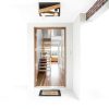 Rustic Metal Ceiling Lamp Adjustable Angle Iron Wood Design-4