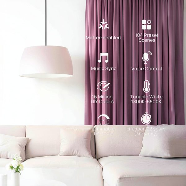 Linkind Smart LED Bulb Matter Compatible Color Changing-3