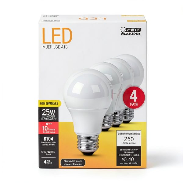 FEIT ELECTRIC A19 LED Bulb Soft White 1-Way On Off-0