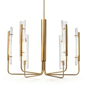Perimost 34 Modern LED Ceiling Light Glass Shade Adjustable-0