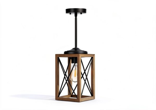 Rustic Metal Hanging Light Adjustable Height Kitchen Bedroom-4