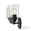 Bronze Wall Light Clear Glass Shade Modern Ambient Lighting-2