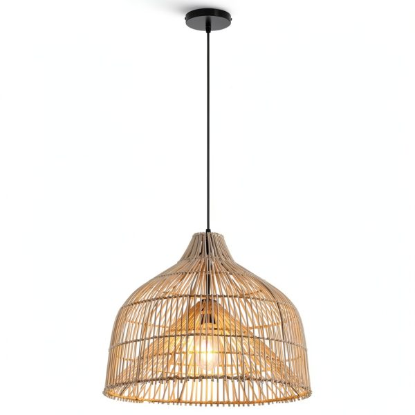 Parrot Uncle Rattan Pendant Light Boho Rustic Adjustable-4