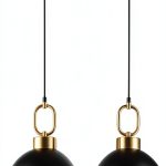 Pavo Black Gold Pendant Light Kitchen Island Farmhouse Style-0