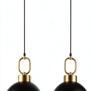 Pavo Black Gold Pendant Light Kitchen Island Farmhouse Style-0