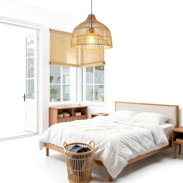Parrot Uncle Rattan Pendant Light Boho Rustic Adjustable-3