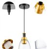 Pavo Glass Pendant Light Black Gold Adjustable Kitchen-3