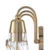 Parrot Uncle Gold Vanity Light Seeded Glass Shades Modern-9