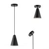 Modern Farmhouse Pendant Lights 3Pack Adjustable Brass Cone-4