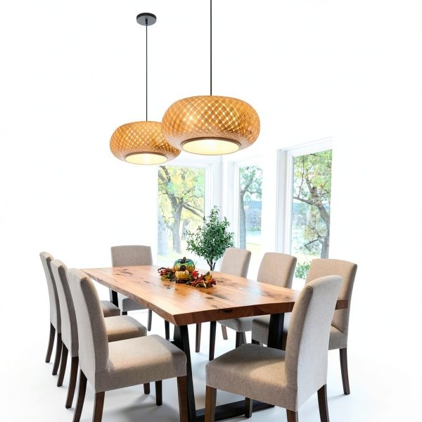 Parrot Uncle Bamboo Pendant Lamp Rustic Design Adjustable-3