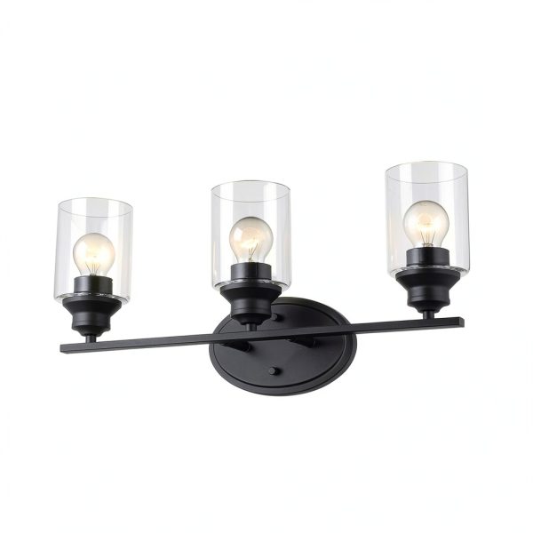 Bronze Wall Light Clear Glass Shade Modern Ambient Lighting-3