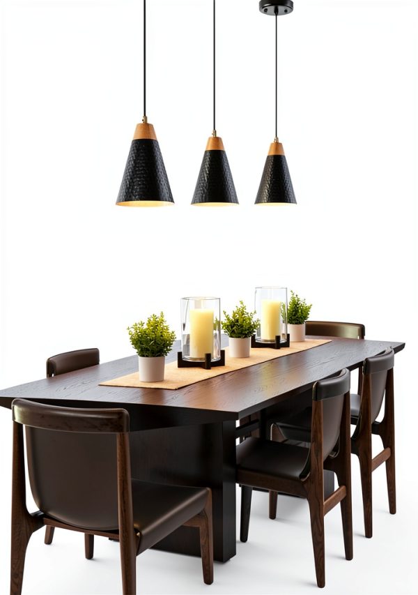 Brushed Brass Pendant Lights Modern Farmhouse Adjustable-2