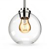 Pavo Clear Glass Pendant Light Adjustable Height Modern-2