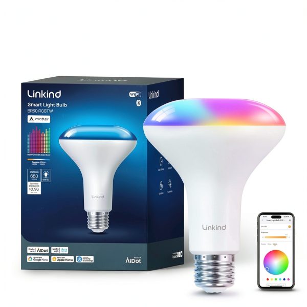 Linkind BR30 Smart Bulb Matter Compatible Color Changing-0