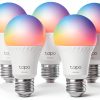 Tapo A19 Wi Fi Smart LED Bulb Multicolor 5 Pack-0