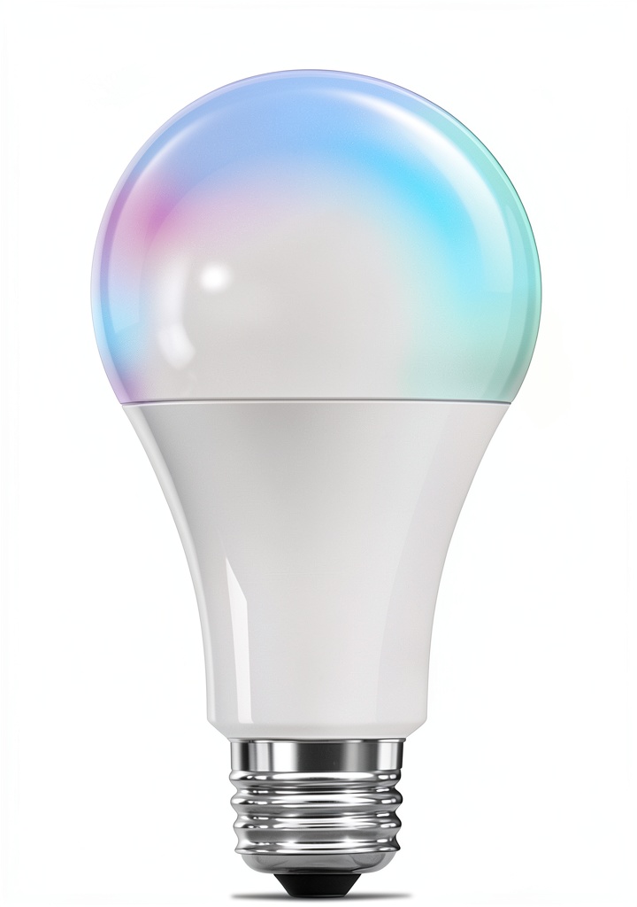FEIT ELECTRIC Smart LED E26 Multicolor Light Bulb illuminating in various colors
