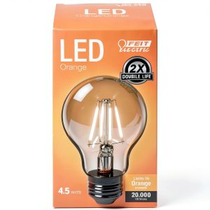 FEIT ELECTRIC Filament LED Bulb Dimmable A19 E26 Orange-0