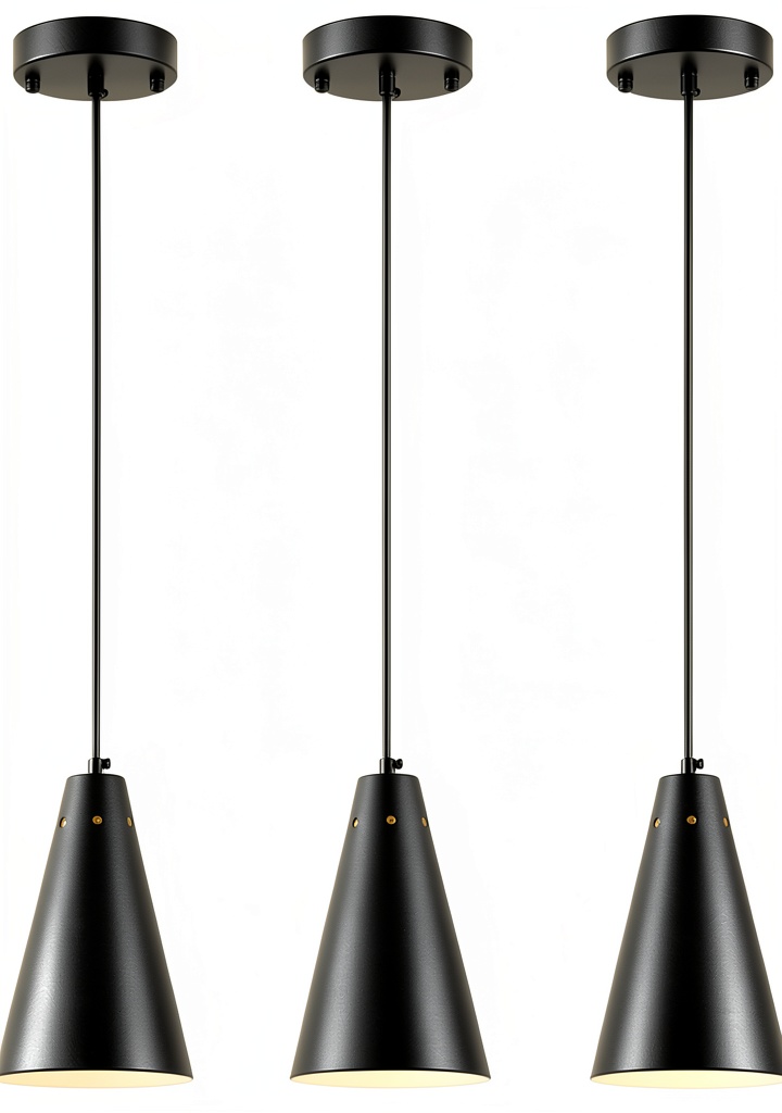Modern farmhouse pendant lights installed over a kitchen island