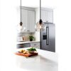 Pavo Clear Glass Pendant Light Adjustable Height Modern-3