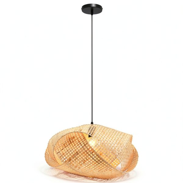 Parrot Uncle Bamboo Pendant Lamp Rustic Farmhouse Lighting-5