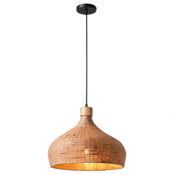Parrot Uncle Bamboo Pendant Lamp Retro Cone Design-6