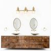 Parrot Uncle Gold Vanity Light Seeded Glass Shades Modern-3