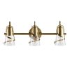 Parrot Uncle Gold Vanity Light Seeded Glass Shades Modern-6