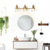 Parrot Uncle Gold Vanity Light Seeded Glass Shades Modern-1