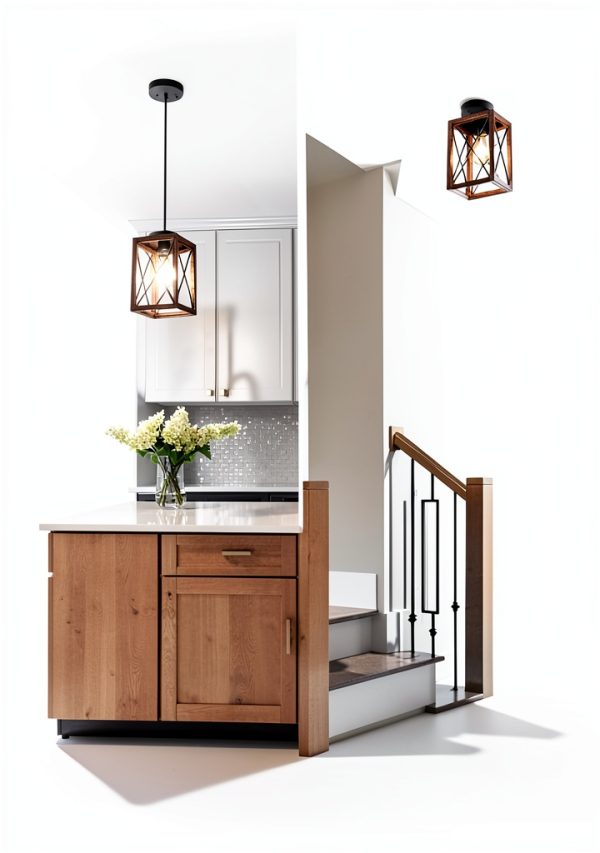 Rustic Metal Hanging Light Adjustable Ceiling Fixture-3