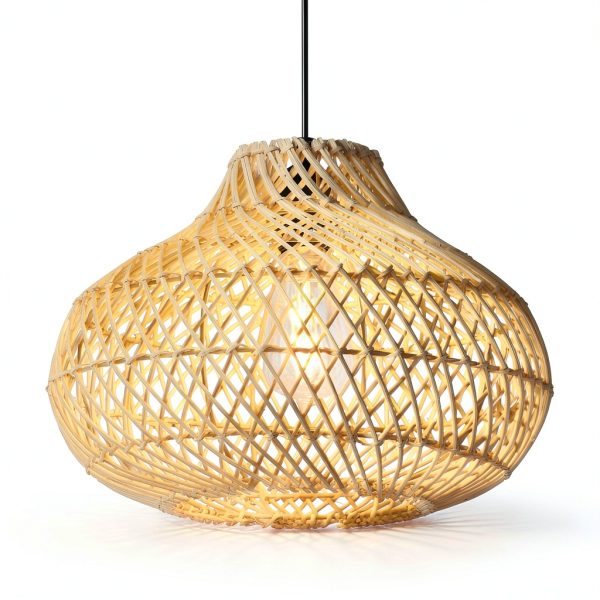 Parrot Uncle Boho Rattan Pendant Light Handwoven Adjustable-8