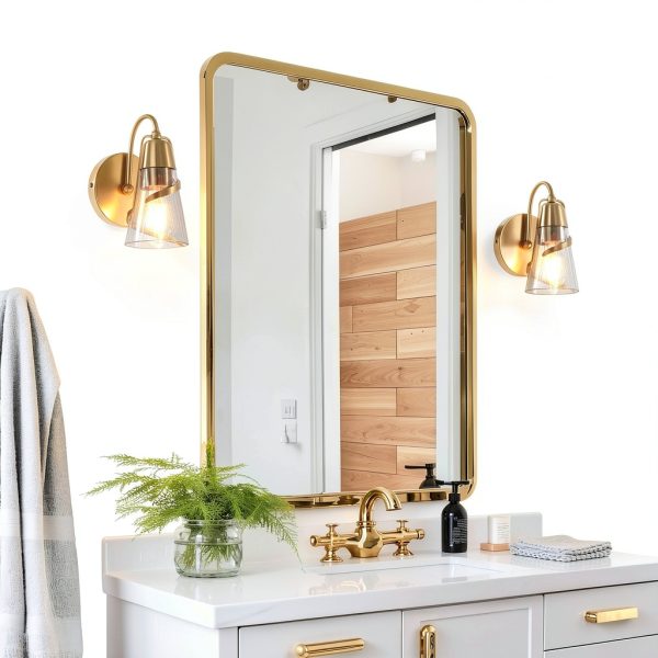 Parrot Uncle Gold Wall Sconce Modern Glass Shade Lighting-1
