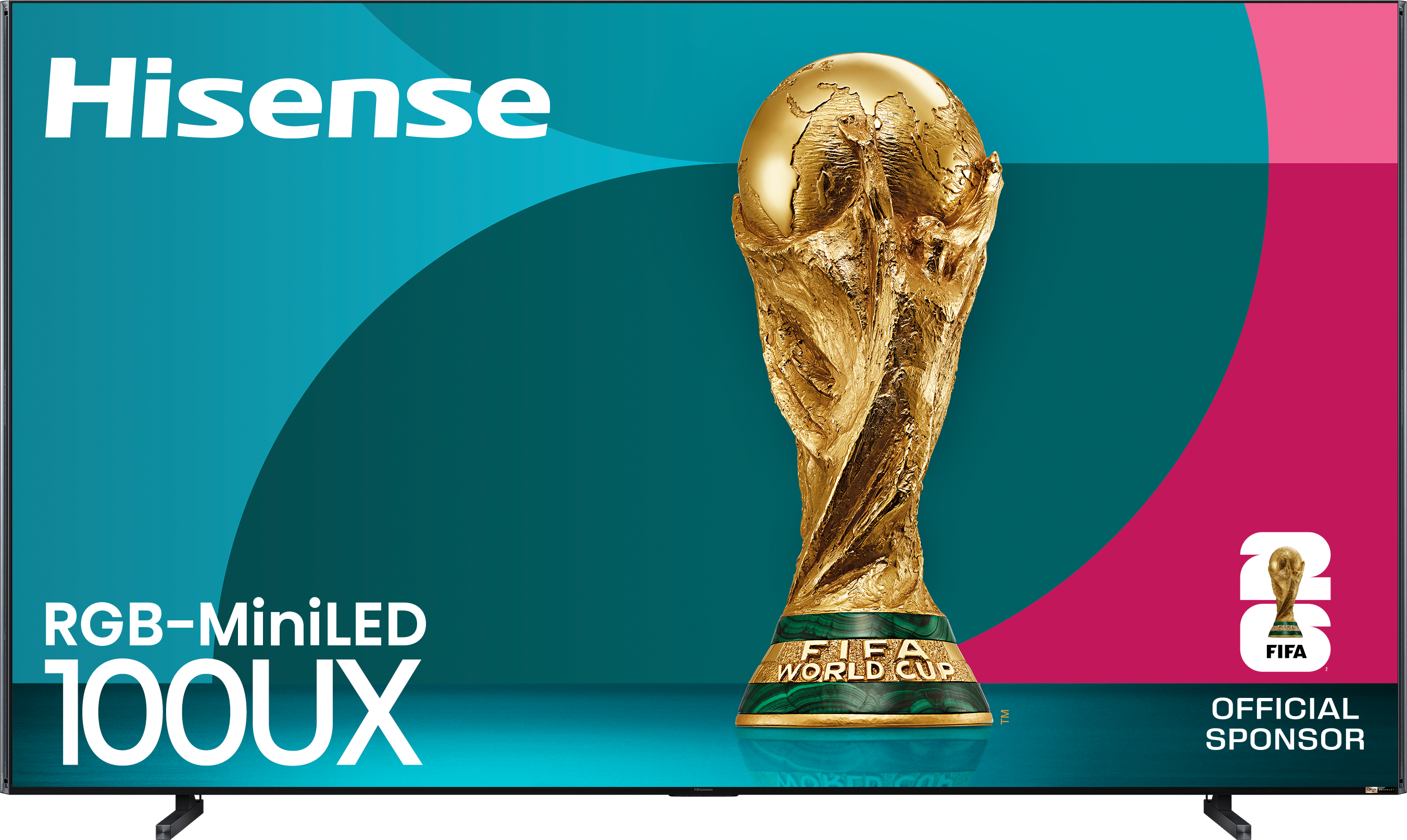Hisense UX Series TV displaying vibrant colors in a living room setting