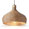 Parrot Uncle Bamboo Pendant Lamp Retro Cone Design-8
