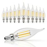 VEVOR LED Candelabra Bulbs Flame Tip Dimmable Vintage-0
