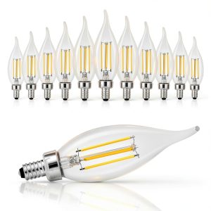 VEVOR LED Candelabra Bulbs Flame Tip Dimmable Vintage-0