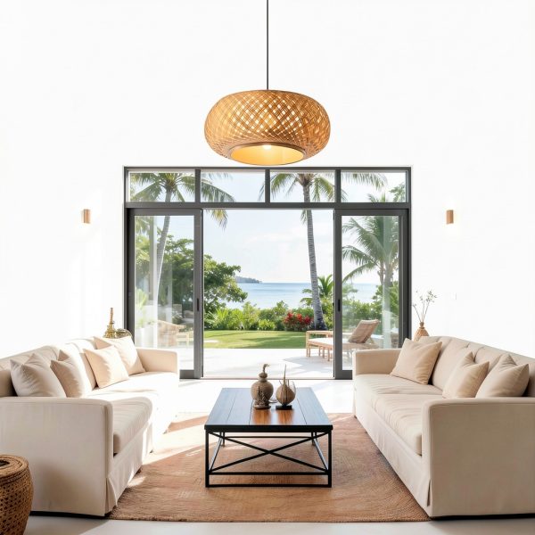 Parrot Uncle Bamboo Pendant Lamp Rustic Design Adjustable-1