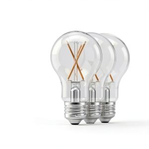 FEIT ELECTRIC A19 Filament LED Bulb Dimmable Clear 4 Pack-0