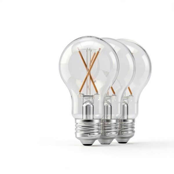 FEIT ELECTRIC A19 Filament LED Bulb Dimmable Clear 4 Pack-0