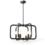 Pavo Black Chandelier Adjustable Height Modern Farmhouse-0