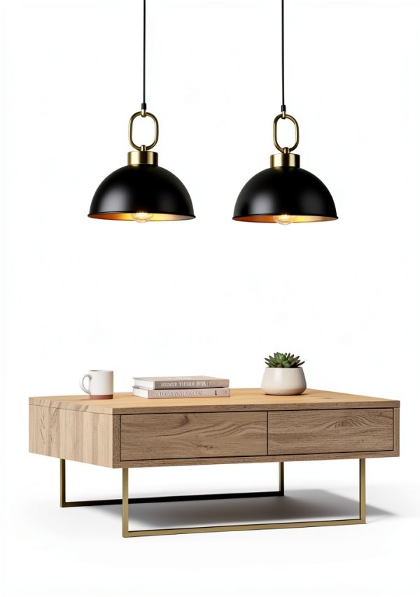 Pavo Black Gold Pendant Light Kitchen Island Farmhouse Style-3
