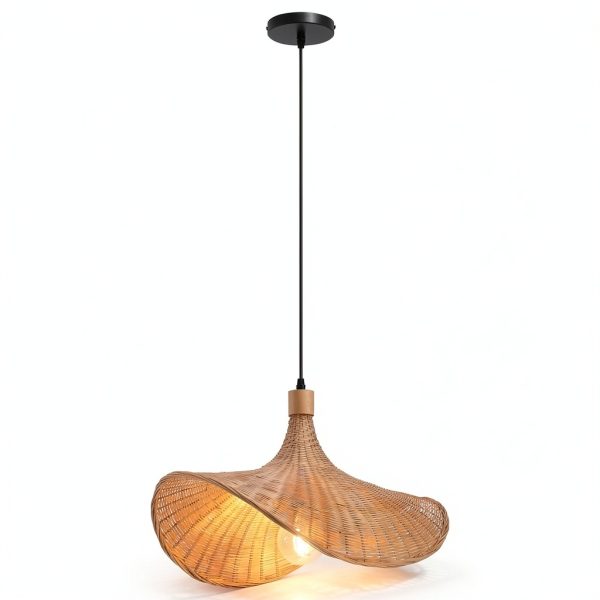 Parrot Uncle Bamboo Pendant Lamp Rustic Handwoven Adjustable-6