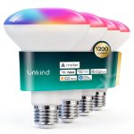 Linkind BR30 Matter Smart Bulb RGBTW 1200lm 4 Pack-0