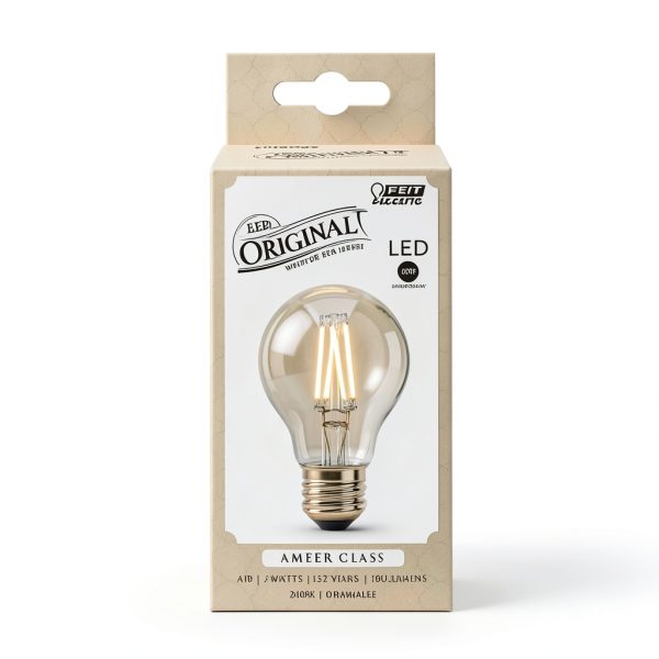 FEIT ELECTRIC A19 LED Bulb Amber Soft White 60 Watt-0