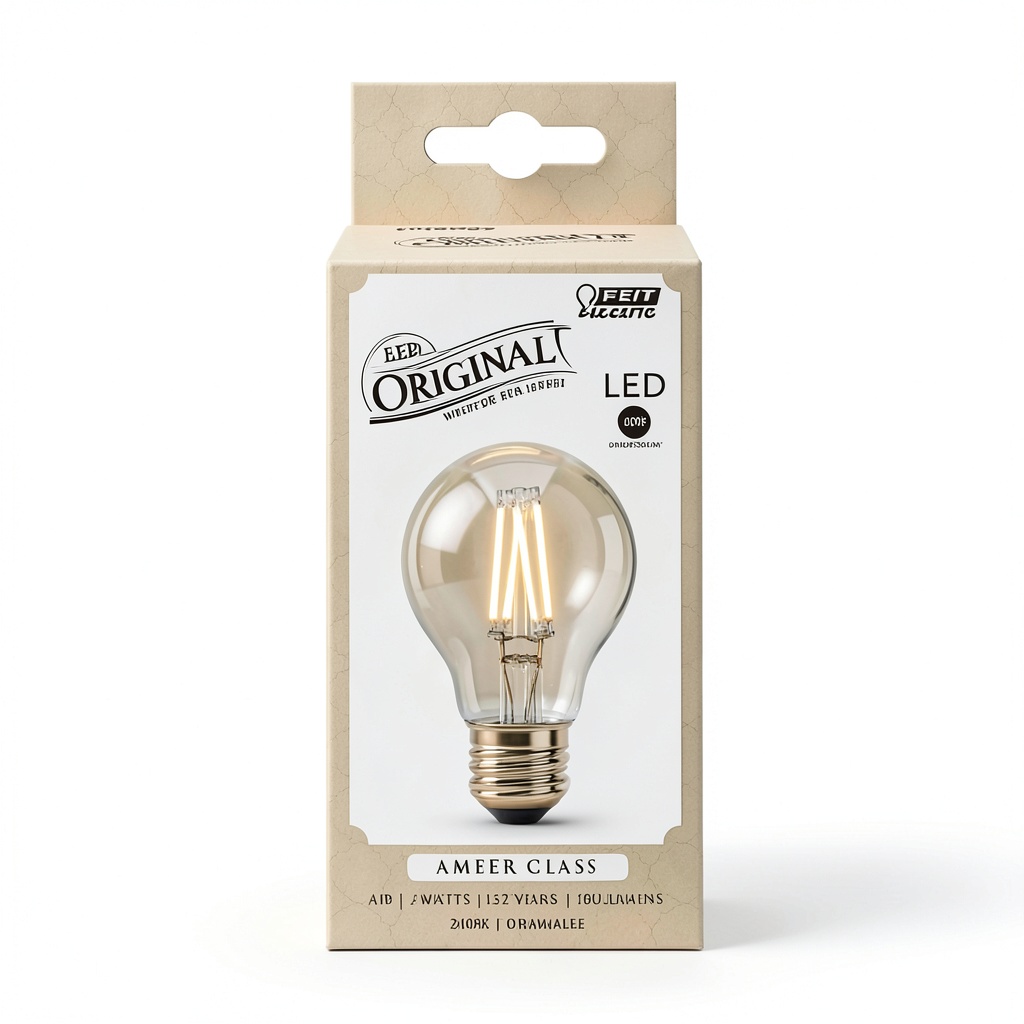 FEIT ELECTRIC A19 LED Bulb illuminating a cozy living room