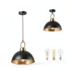 Vintage Pendant Light Gold Dome Adjustable Cord Home-1