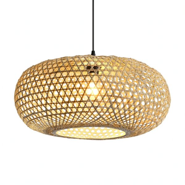 Parrot Uncle Bamboo Pendant Lamp Rustic Boho Adjustable-8