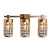 Parrot Uncle Modern 3 Light Crystal Vanity Light Brass-0